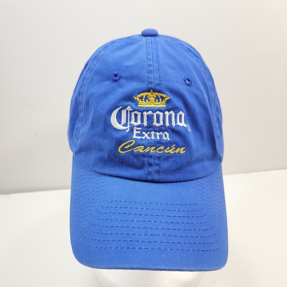 Corona Extra Cancun Dad Cap Hat Mens OS Blue 100% Cotton Embroidered Strapback